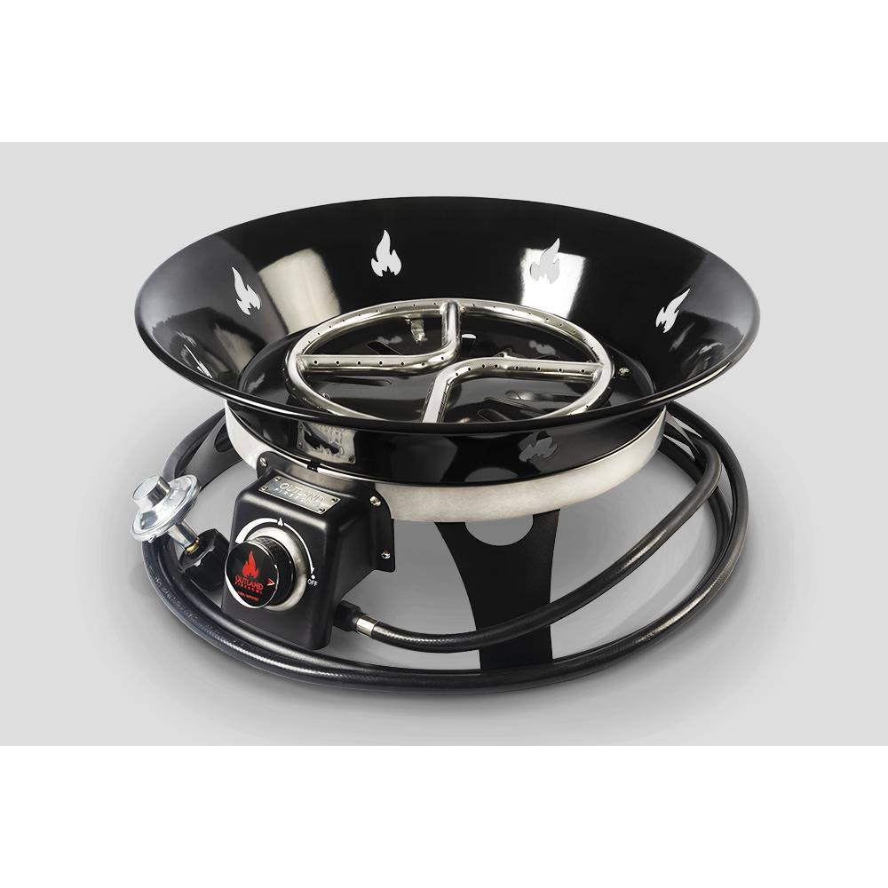 21 Inch Steel Portable Propane Fire Pit with Cover and Carry Kit R9539