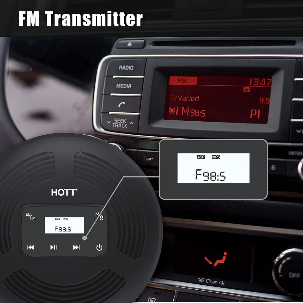 Portable CD Player with Bluetooth 5.0 and FM Transmitter C889
