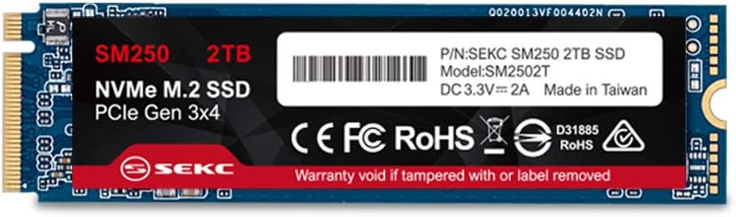 256GB NVMe M.2 2280 PCIe Gen 3x4 Internal SSD Pack of 2 M93520