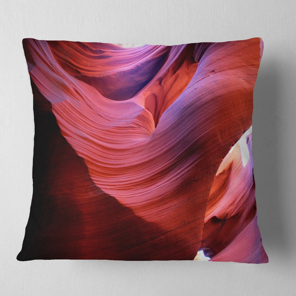 Antelope Canyon Light Rays Landscape Photography Throw Pillow 18 in. x 18 in. A82084