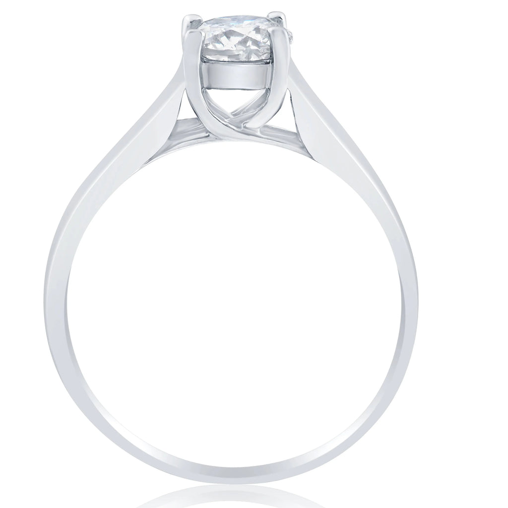 Solitaire Diamond Engagement Ring 1 Carat 14k White Gold M597536