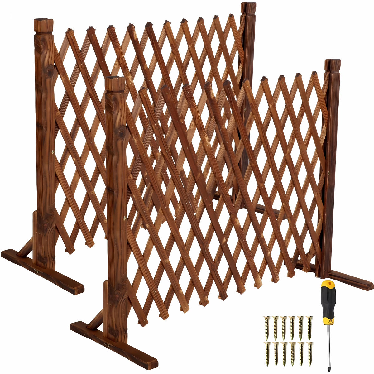 2 Pack Extendable Wood Fence Pet Gate F813