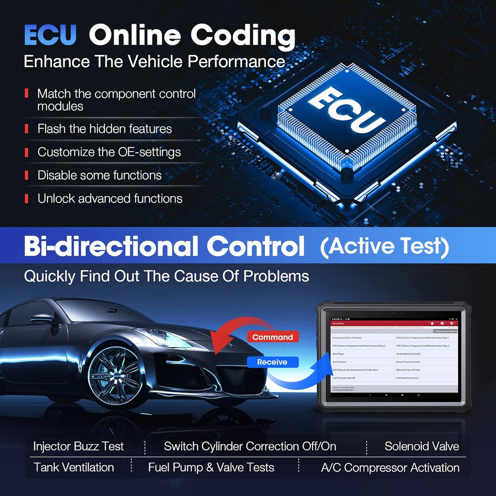 Bidirectional Auto Scanner with J2534 Programming & ECU Coding W418290
