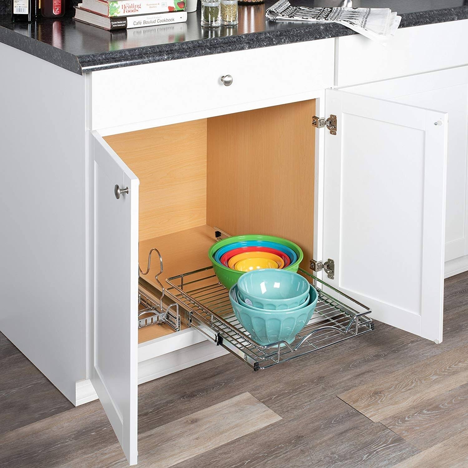 Chrome Slide Out Cabinet Organizer O158273