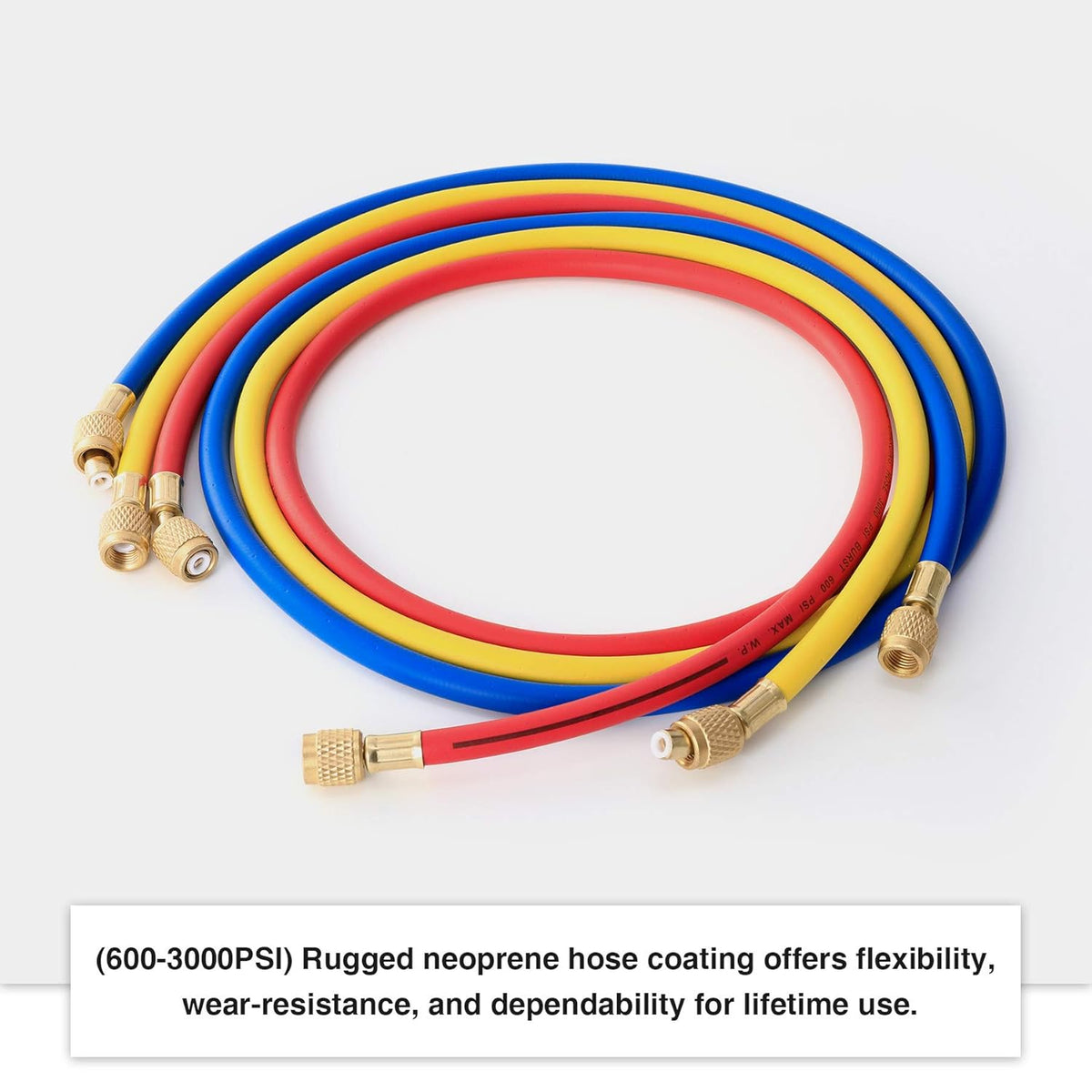 AC Manifold Gauge Set for R134a R12 R22 R502 Refrigerants with 5' Hose I11426