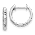 14kt White Gold Diamond Hinged Hoop Earrings O43781