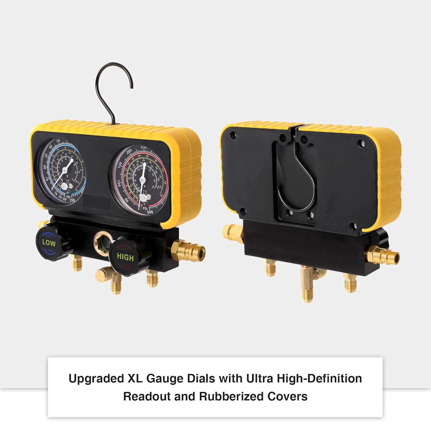 AC Manifold Gauge Set for R134a R12 R22 R502 Refrigerants with 5' Hose I11426