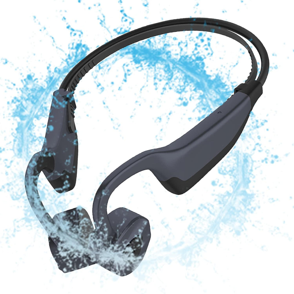 Waterproof Bone Conduction Headphones IPX8 Open Ear (Gray) S464