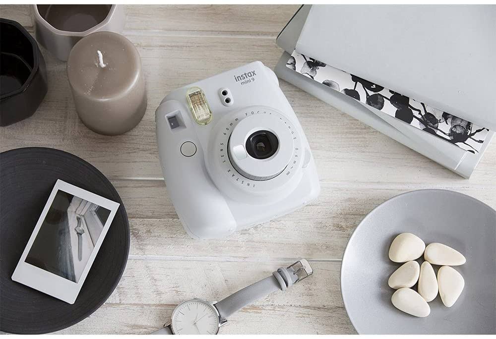 Smokey White Instant Film Camera with 40 Sheets of Instant Film W37023