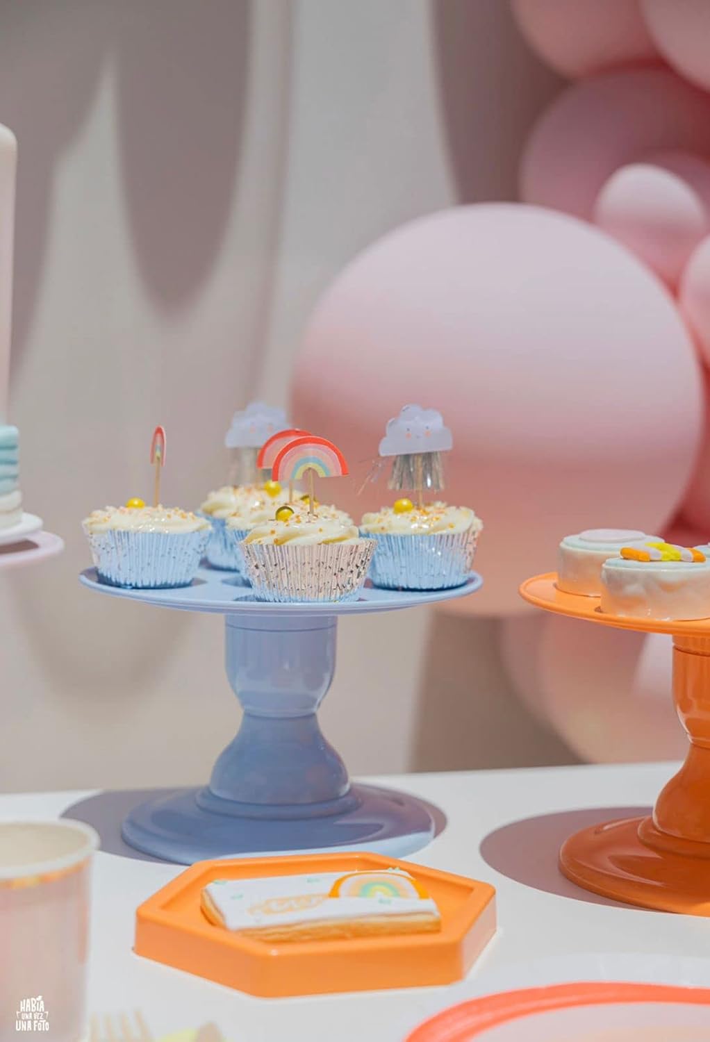 Set of 3 Cake Stands (Light Pink) V965600