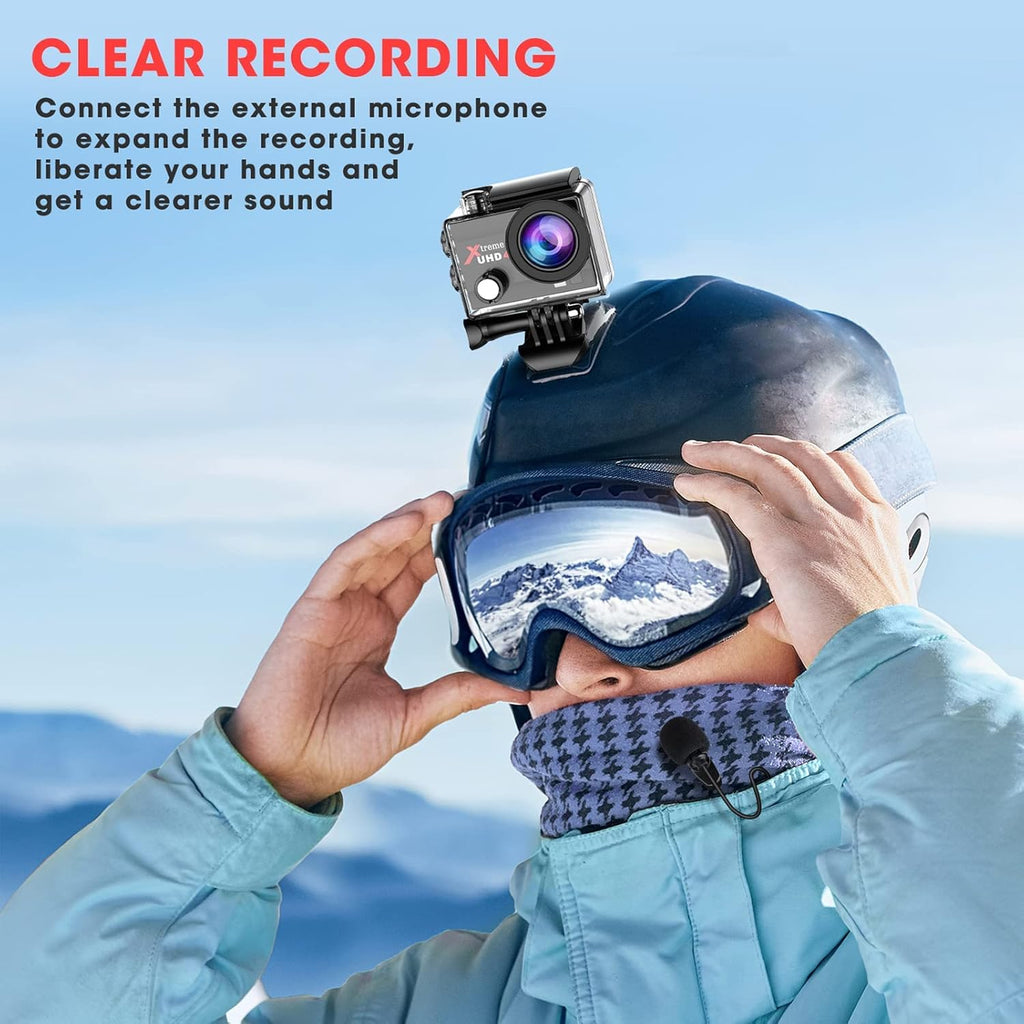 4K 20MP Action Camera with 2 Batteries and Mounting Accessories Kit A537868
