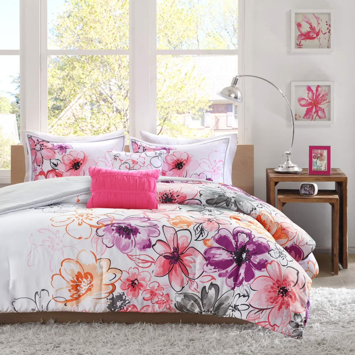 Pink 4 Piece Comforter Set S7878