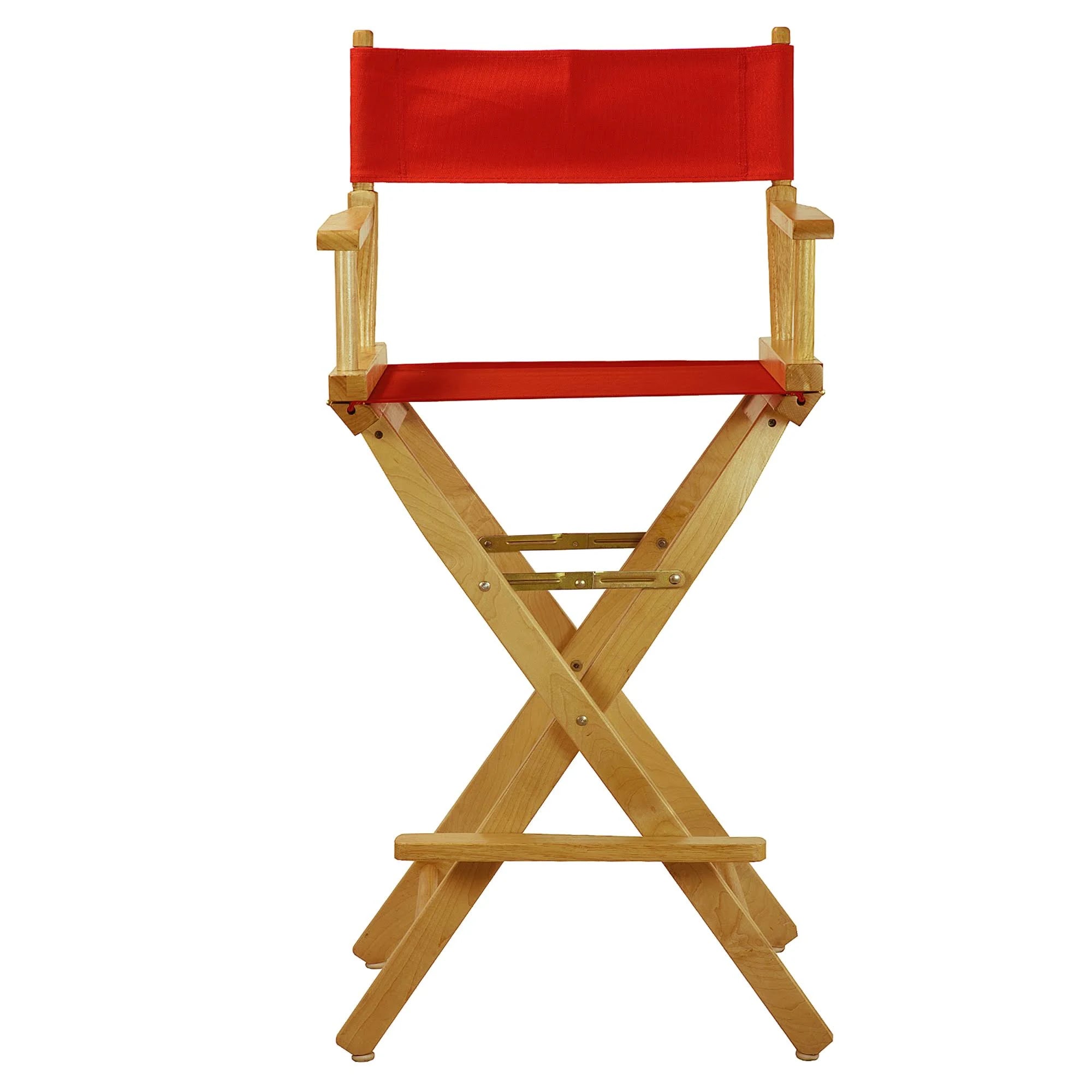 Natural Frame Red Canvas Director's Chair I7453