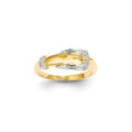 14K Yellow Gold Rhodium Diamond Ring C6236