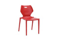 Red Plastic Stack Chair, Pkg Qty 2 K9850