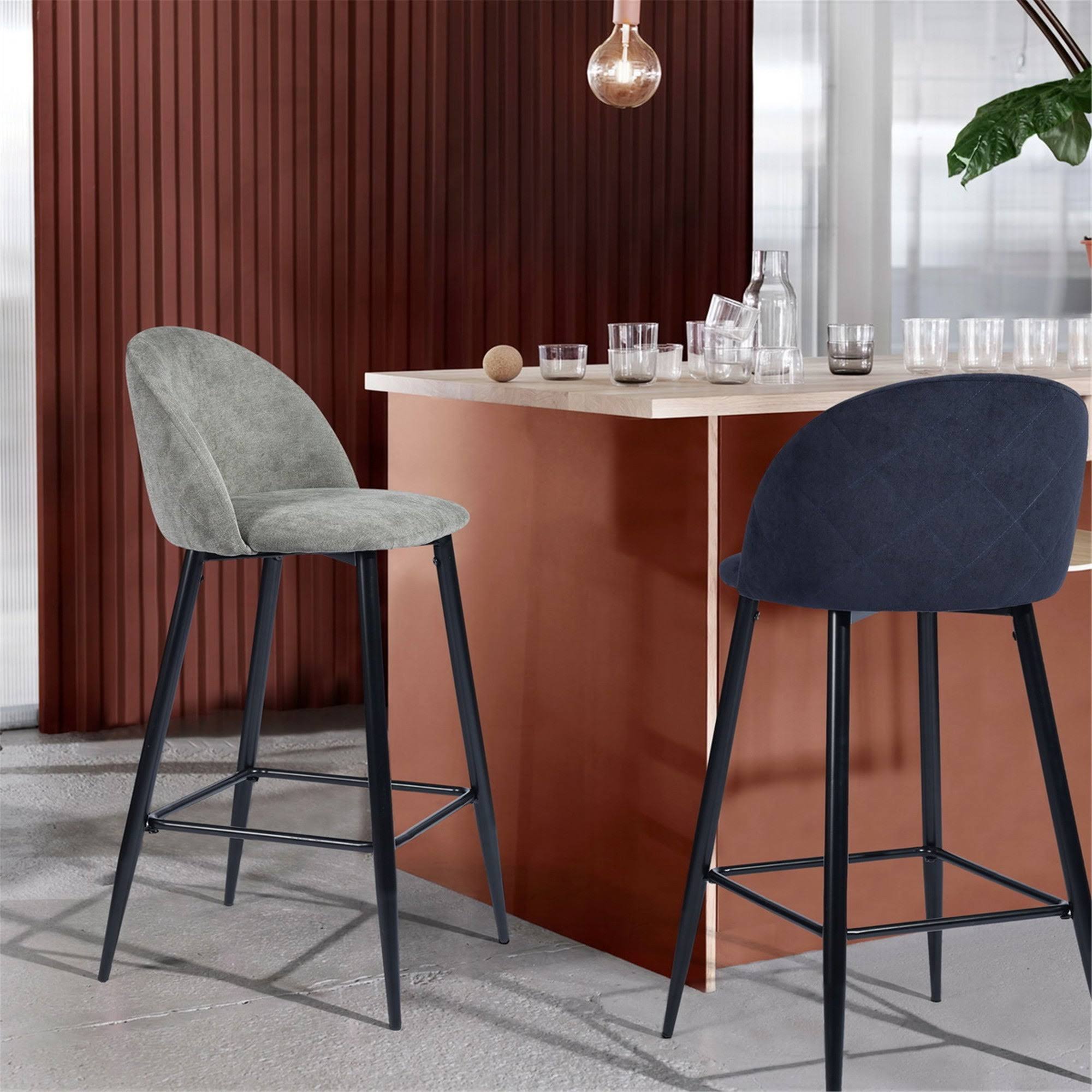 Mid-Century Modern Counter Stools (Set of 2) Brown T251871