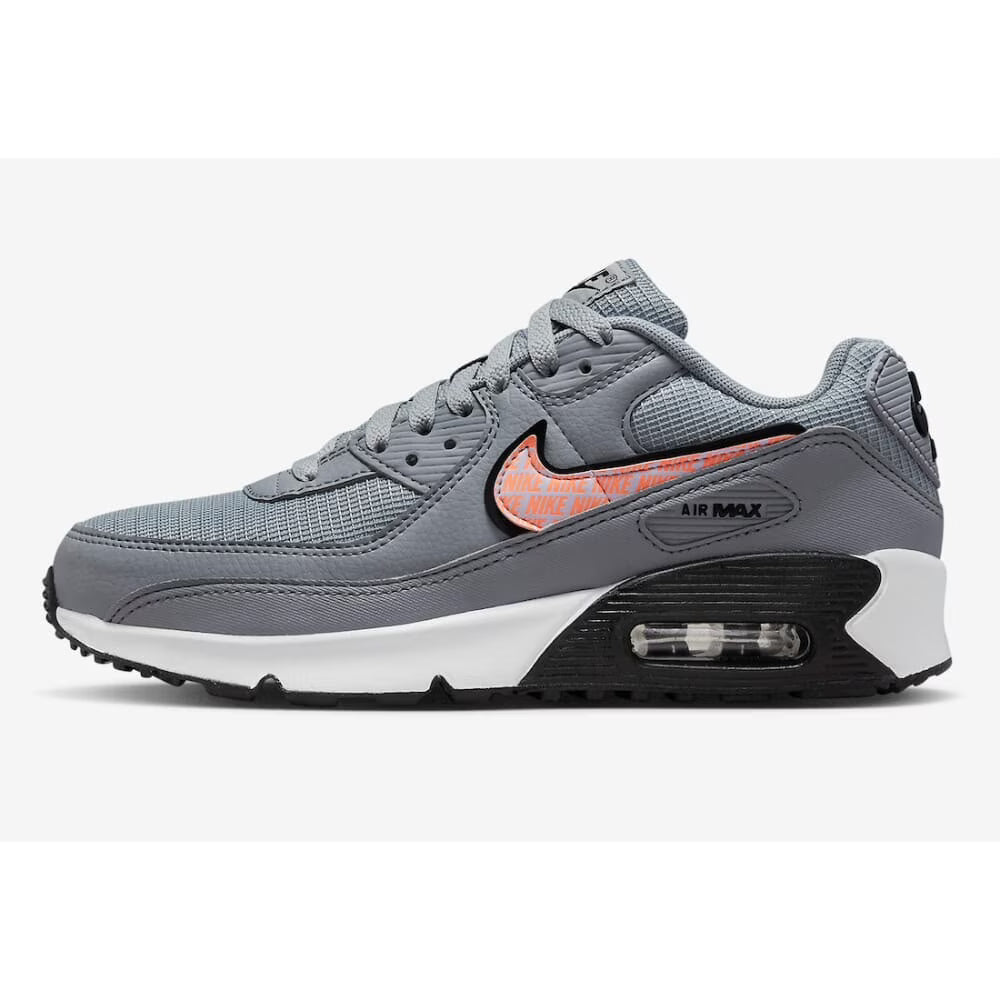 Wolf Grey/Sunset Glow Air Max 90 Grade-School Size 7Y K829