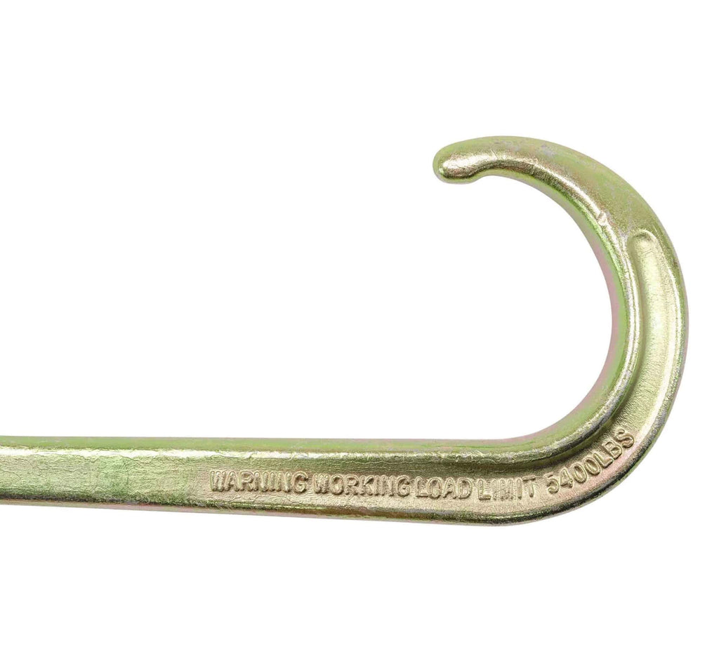 (2 Pack) Tow Straps V Bridle 3" x 24" w/ 15" Long Shank J Hooks 5400 lbs Working Load Y367819