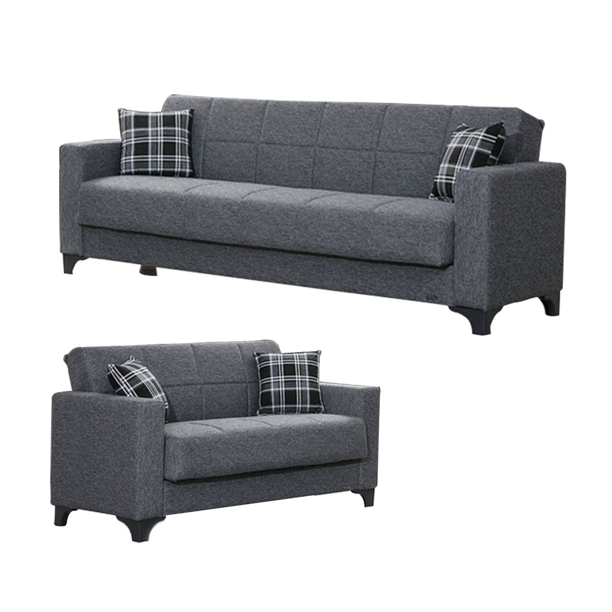 Light Gray Fabric Sofa Bed G117