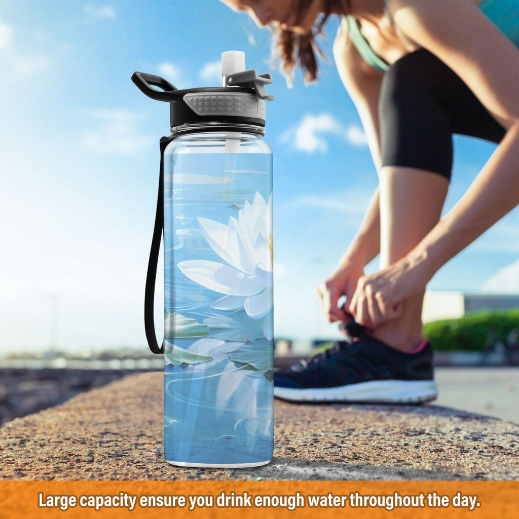 32oz Tritan Clear Water Bottle with Straw M7547