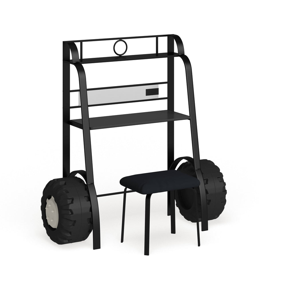 Black 2 Piece Racing Writing Desk Set E224