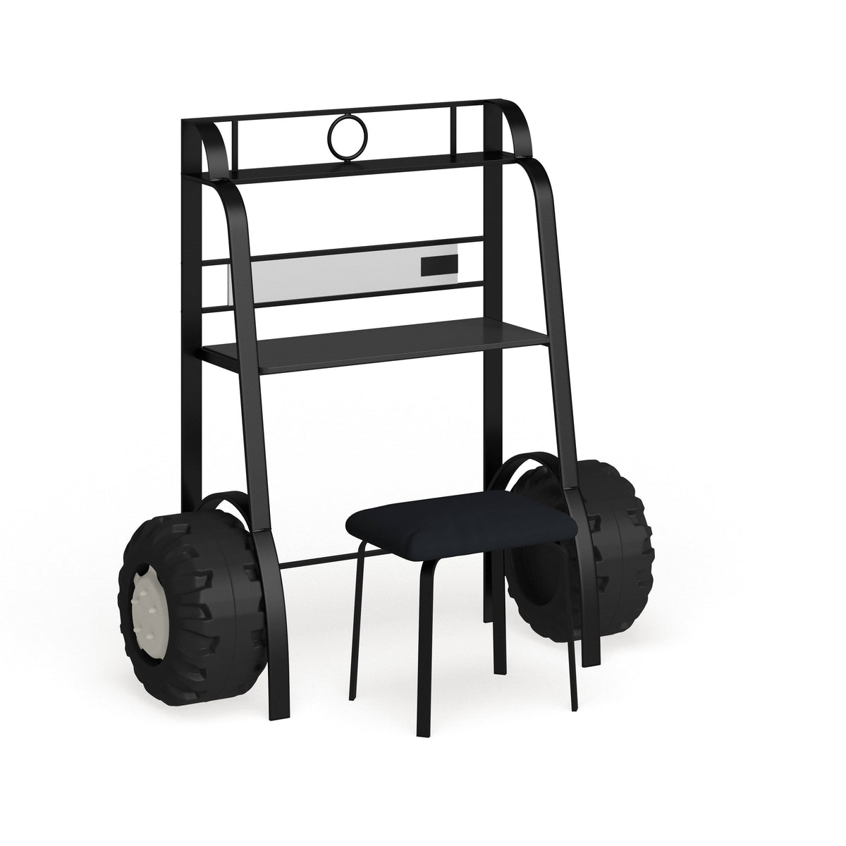 Black 2 Piece Racing Writing Desk Set E224
