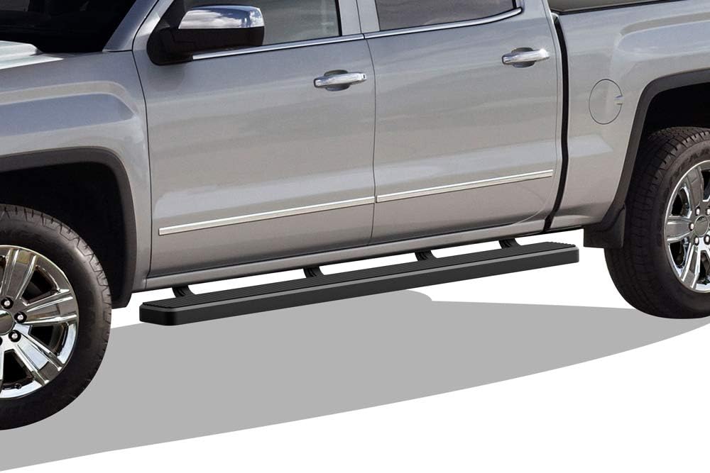 Black Running Boards for Chevy Silverado GMC Sierra Crew Cab W336581