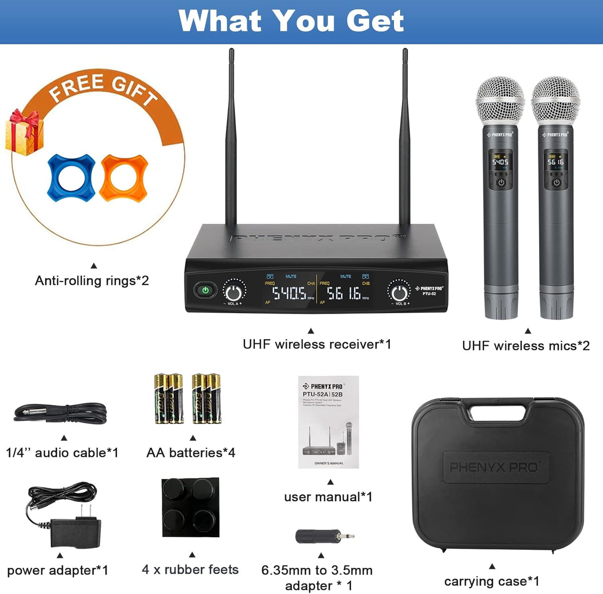 UHF Wireless Handheld Microphone System with Case M139340