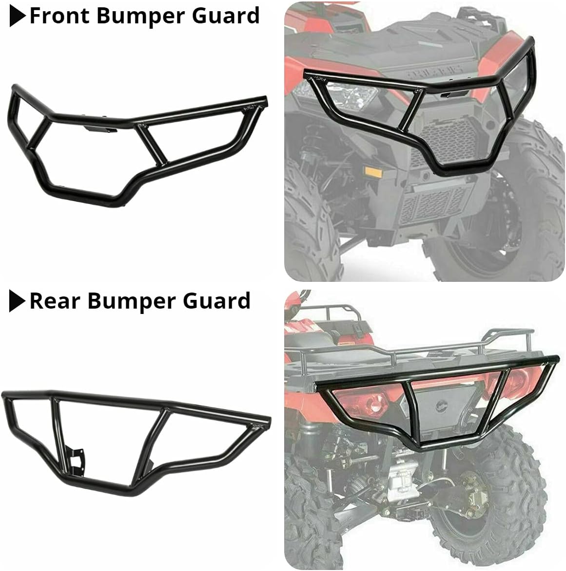 Front and Rear Brush Guard Bumper Set 2pcs M5011