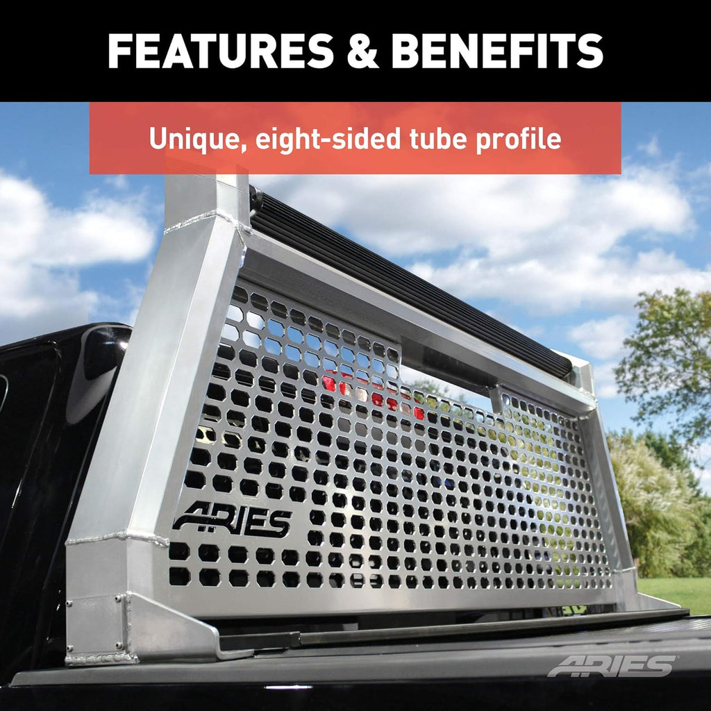 Chrome Aluminum Truck Headache Rack Cab Protector T389
