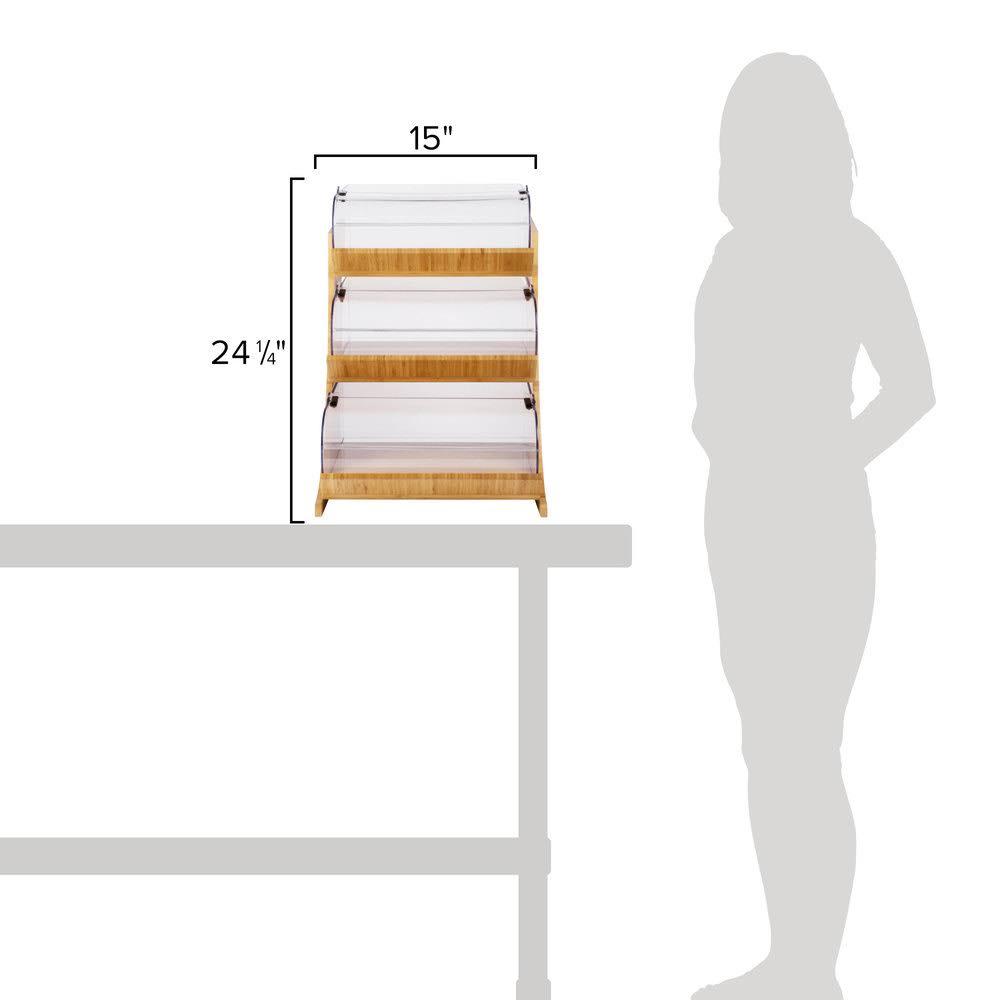 3 Tier Bamboo Bakery Display S315479