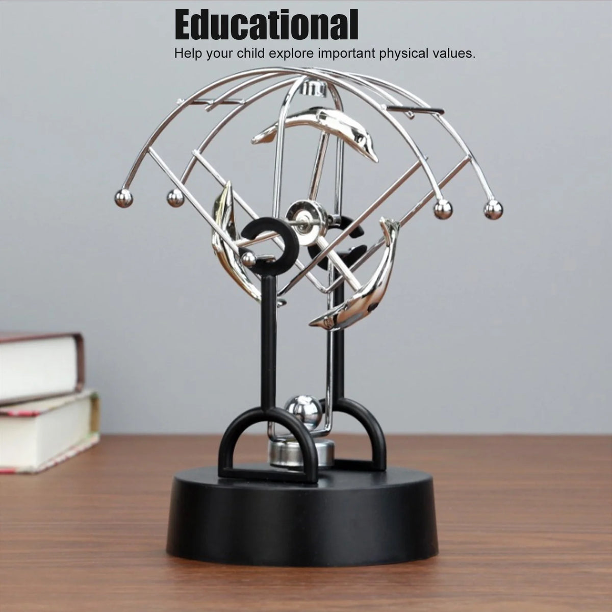 Perpetual Motion Dolphin Desk Toy U643