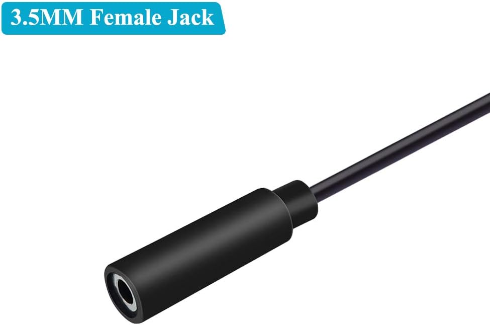3.5mm Female Jack to Bare Wire TRS 3 Pole Stereo Audio Cable (4 Pack) M183