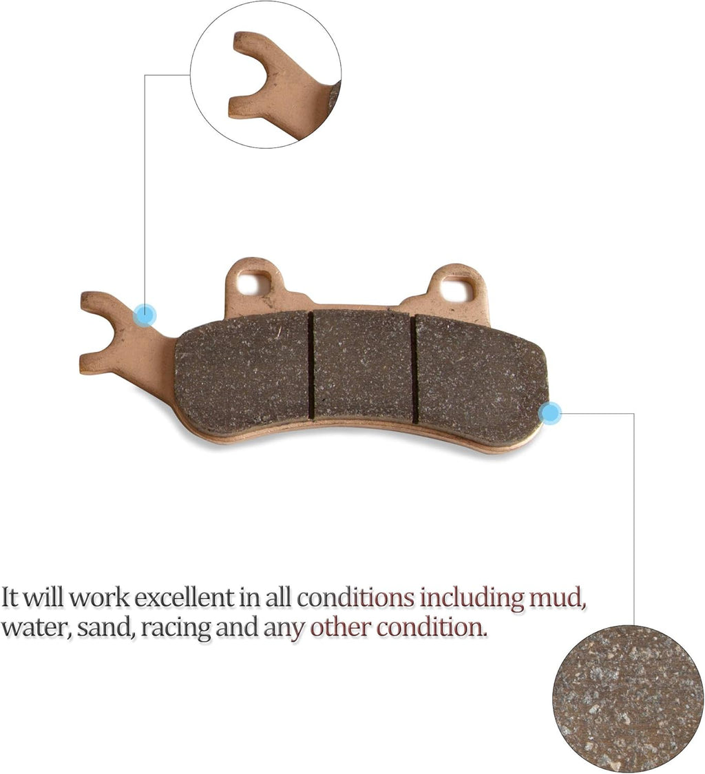 Front and Rear Brake Pads for Can-Am Maverick X3, Sintered Metal, Pack of 2 B68623