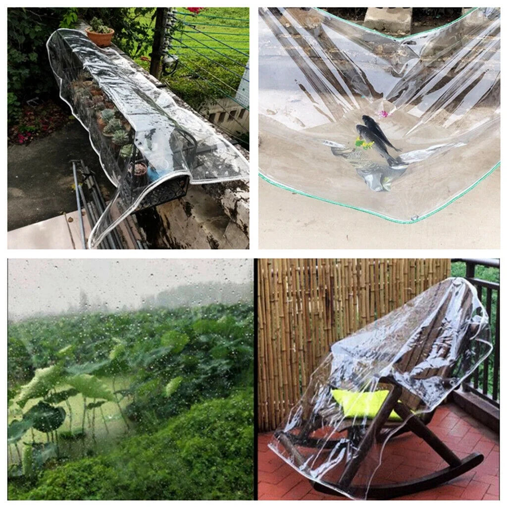 Clear Tarps Heavy Duty PVC Vinyl 13.8 Mil Tarpaulin with Metal Grommets Z58067