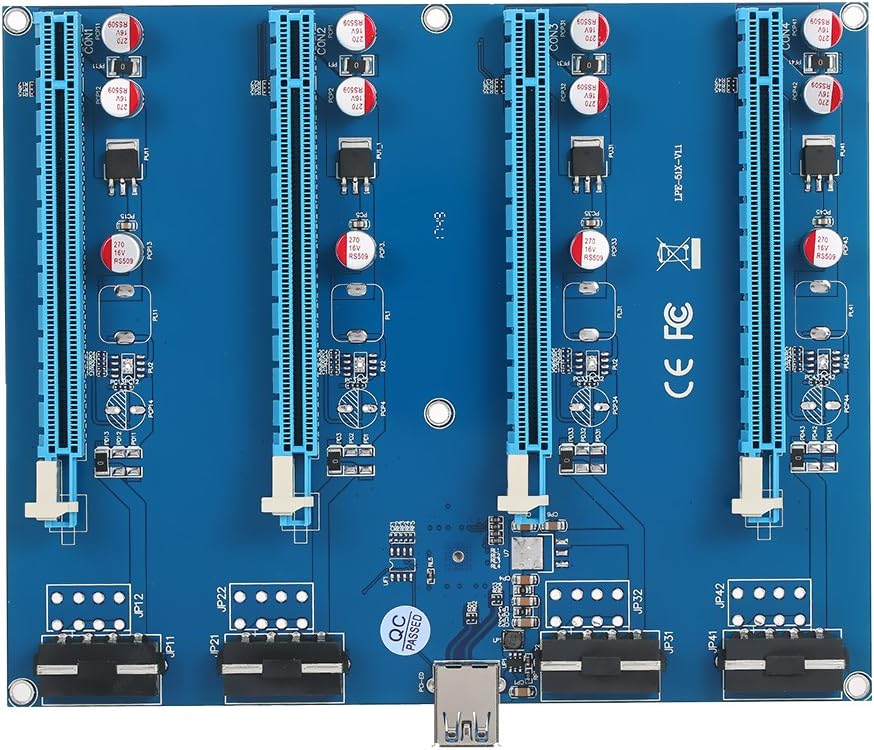 PCI-E 1 to 4 PCI Express 16X Slots Riser Card Adapter E43257