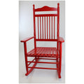 Coastal Peach Orange Wood Rocking Chair W114