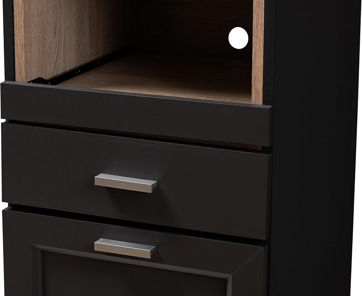 Dark Grey/Oak Brown Kitchen Cabinet V823