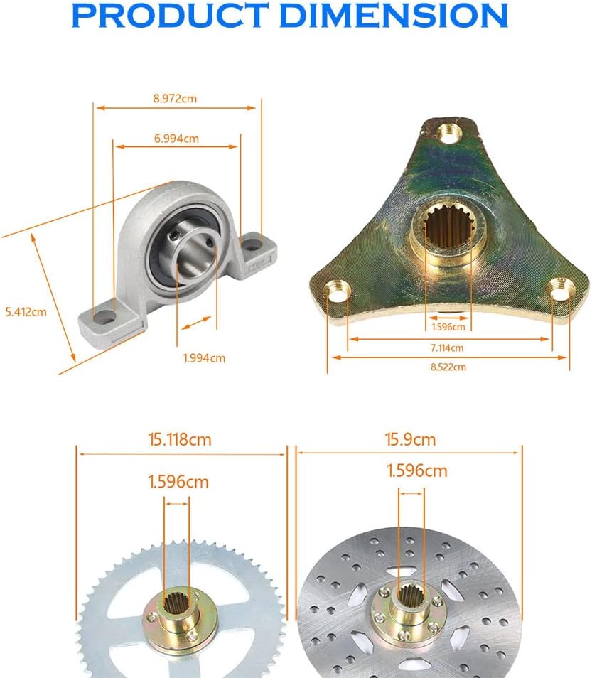 Rear Live Axle Kit for Drift Trike Go Kart Z4989