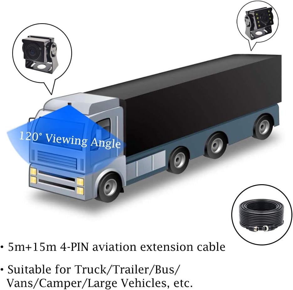 7 inch IPS Monitor Car Backup System with Dual Recording Camera Y27221