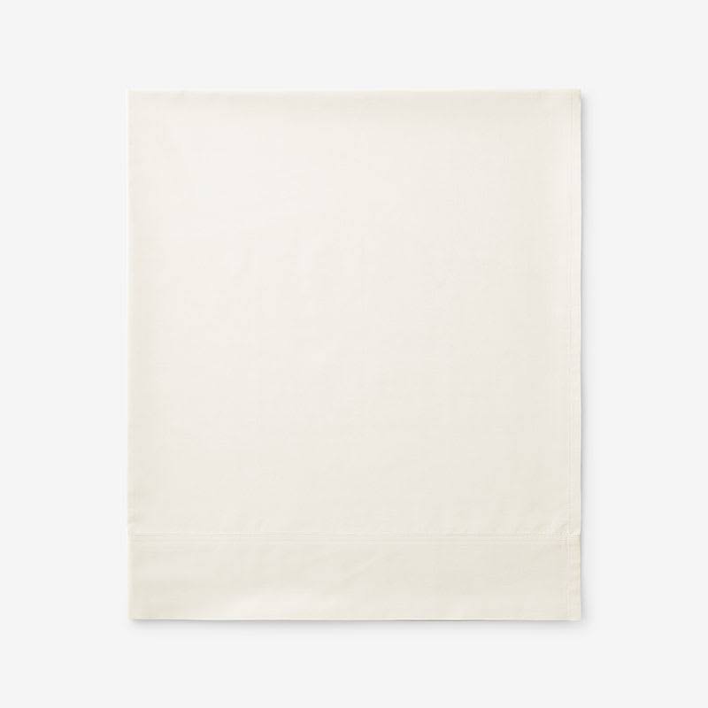 Ivory Queen Size Supima Cotton Percale Flat Sheet S684658