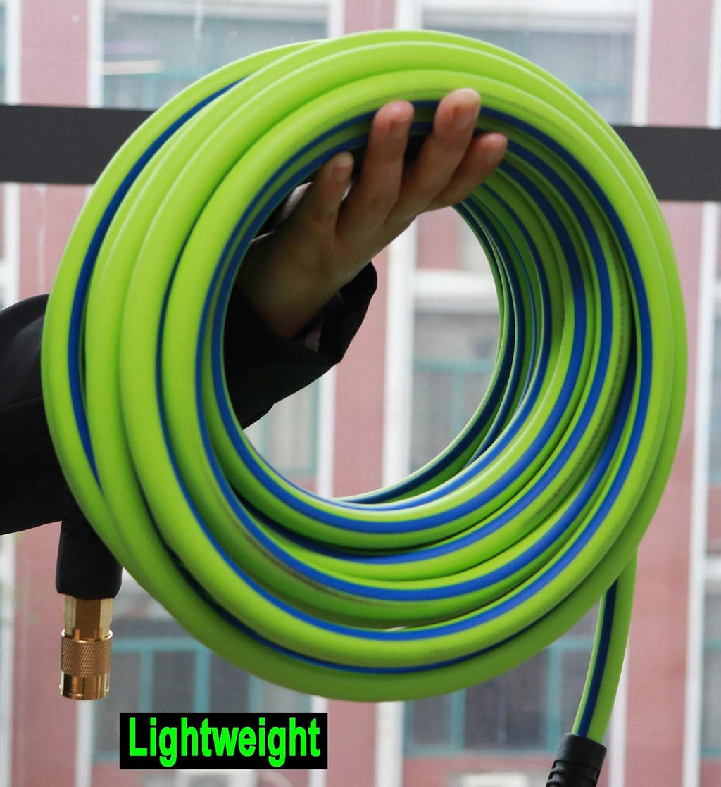 Hybrid Air Hose 3/8-Inch by 100-Feet 300 PSI with 1/4-Inch Industrial Air Fittings, Pack of 2 G7741