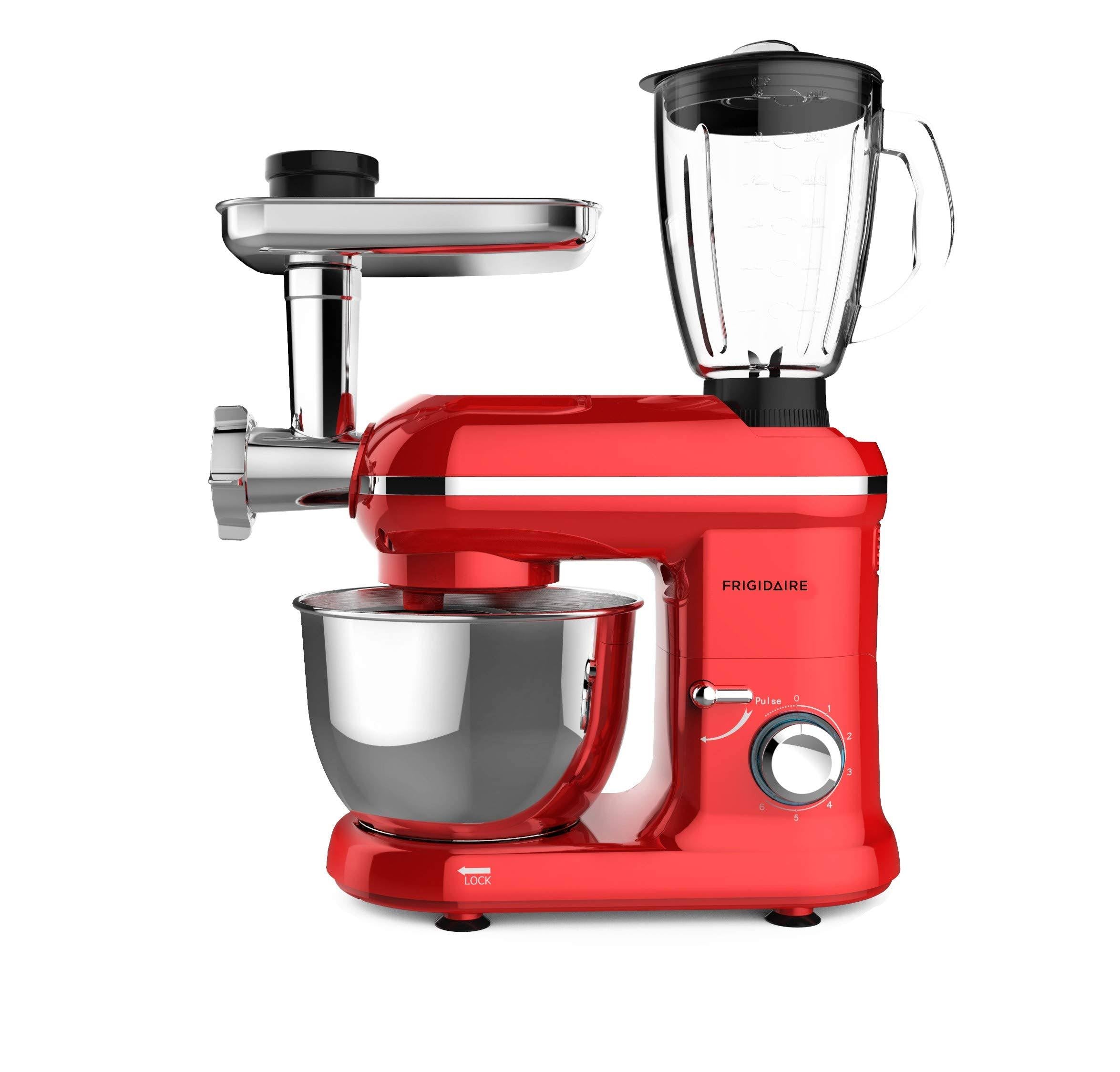 1000W 6-Speed Stand Mixer with Blender & Meat Grinder, Red Q71861