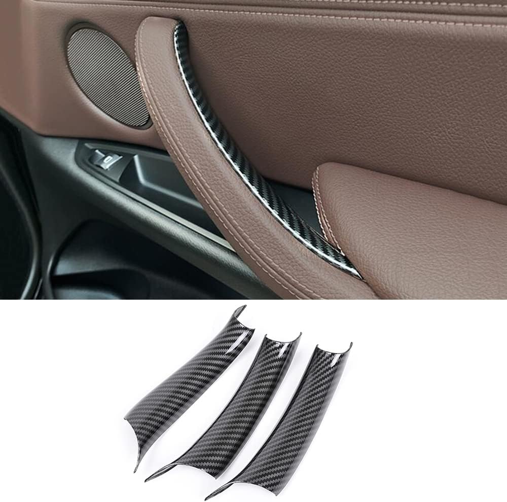 Car Door Handle Cover Interior Protective Trim Cover Beige Pack of 2 S117