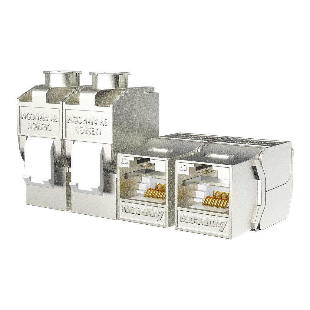 10-Pack RJ45 CAT 7 Tool-Less STP Shielded Keystone Jack K470484