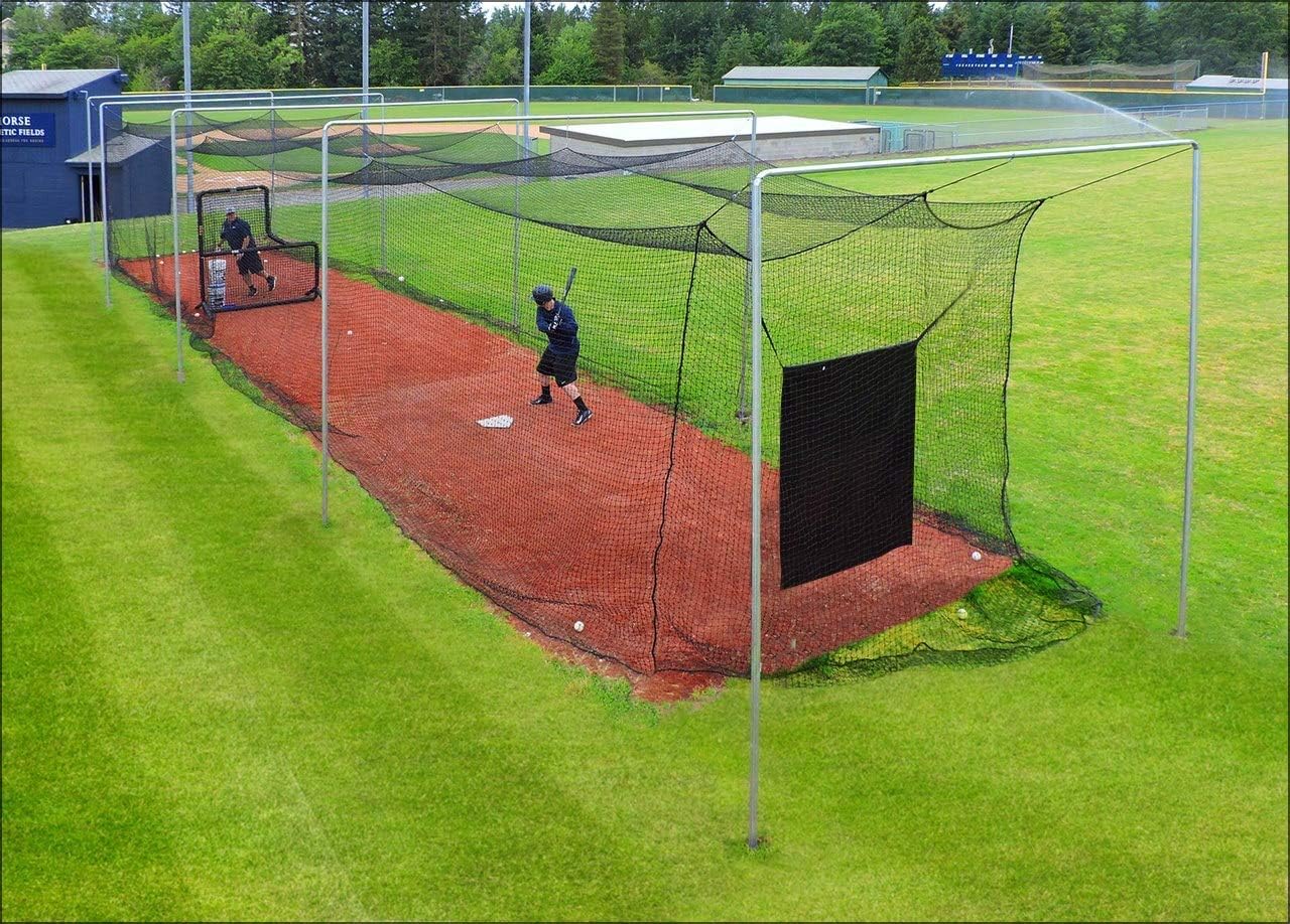 Black Twisted Knotted Polyethylene Batting Cage Nets B388043