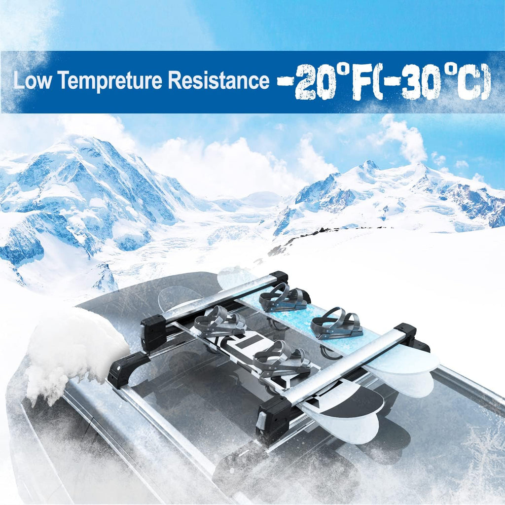 Universal Ski & Snowboard Car Rack with Anti-Theft Lock, 35 Fits Up to 6 Pairs of Skis or 4 Snowboards M390