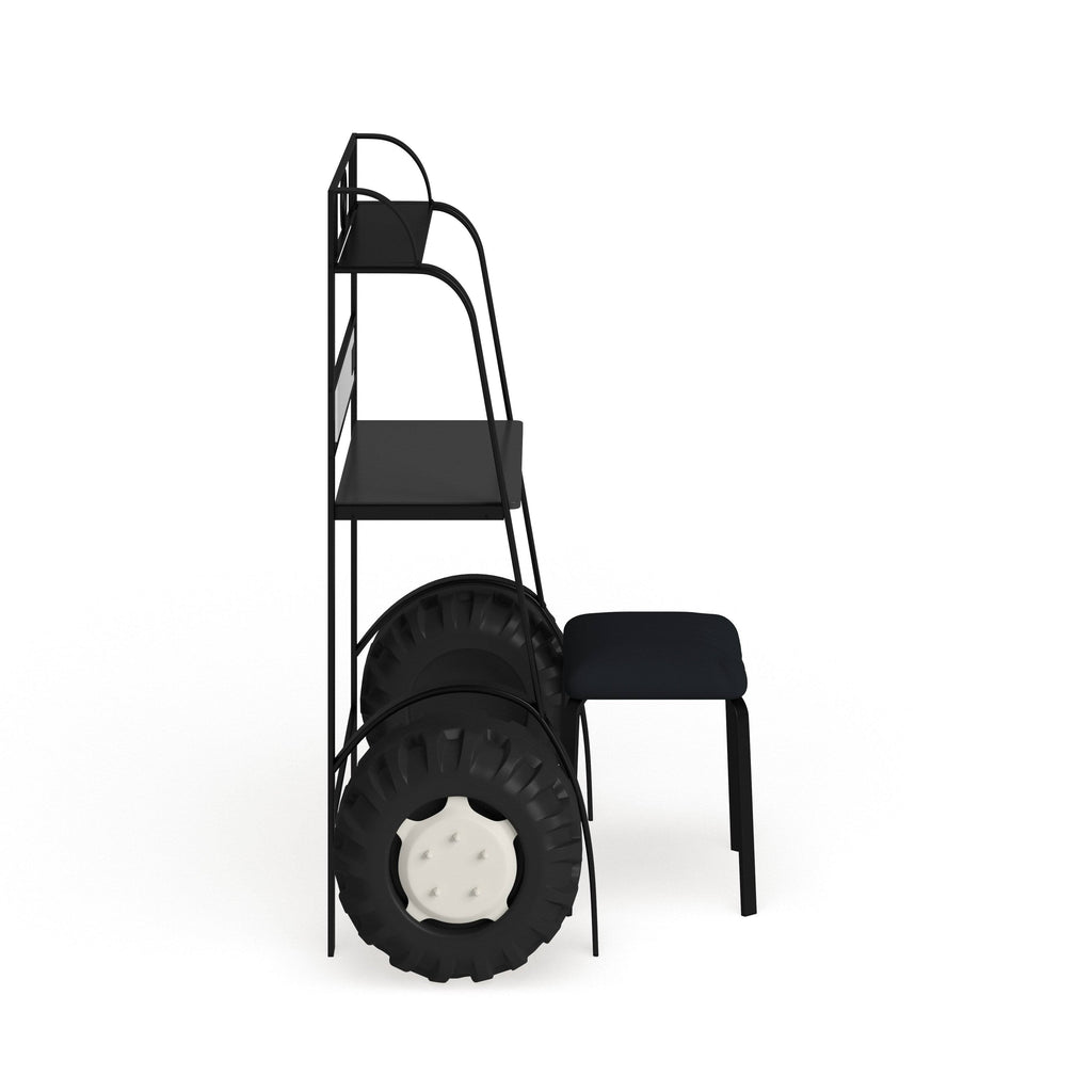 Black 2 Piece Racing Writing Desk Set E224