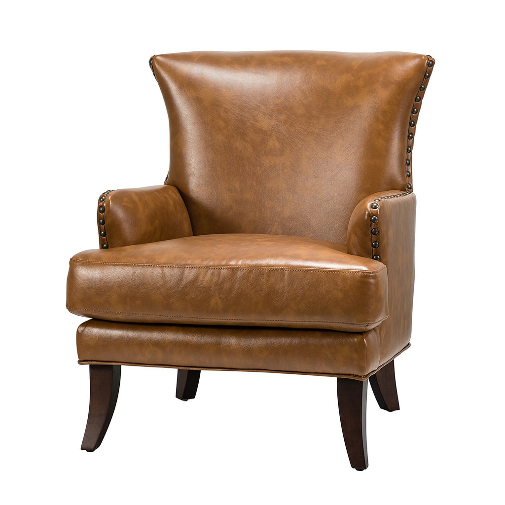 Traditional Wingback Upholstered ArmChair with Nailhead Trim L933