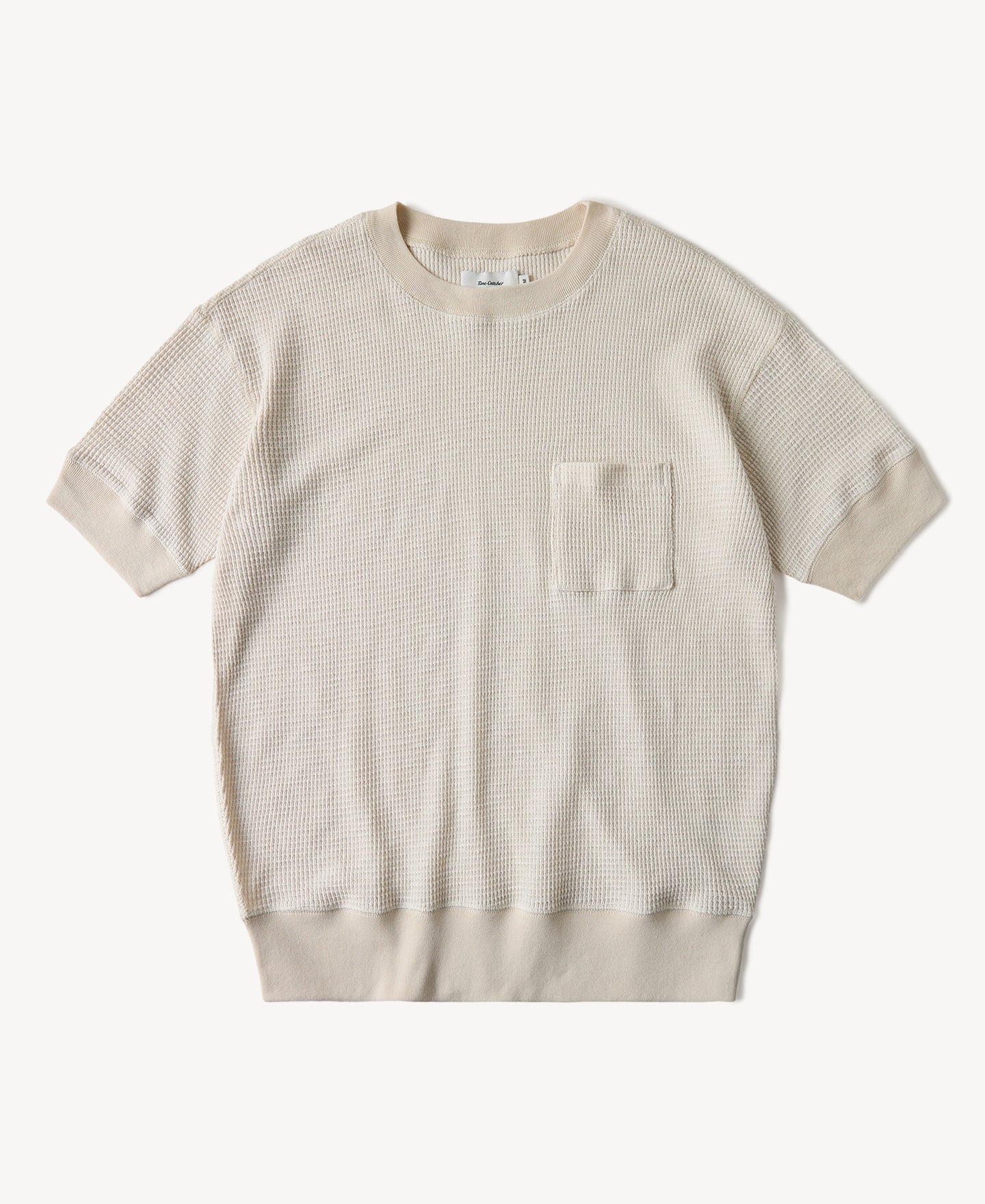 Honeycomb Waffle Knit T-Shirt
